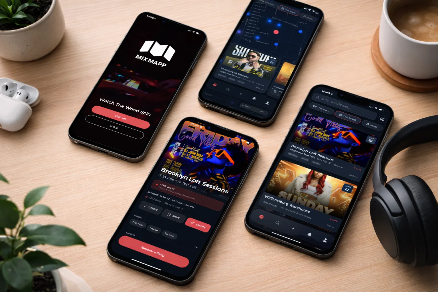 MixMapp map-based DJ event discovery hero