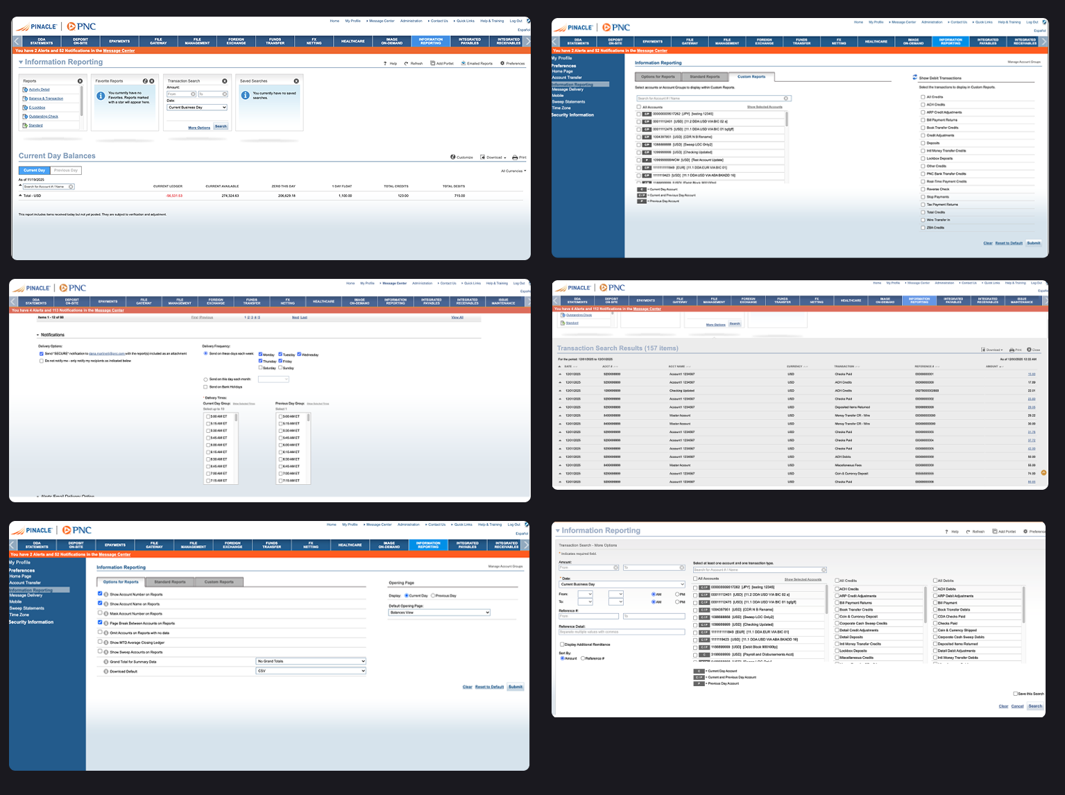 Legacy information reporting experience