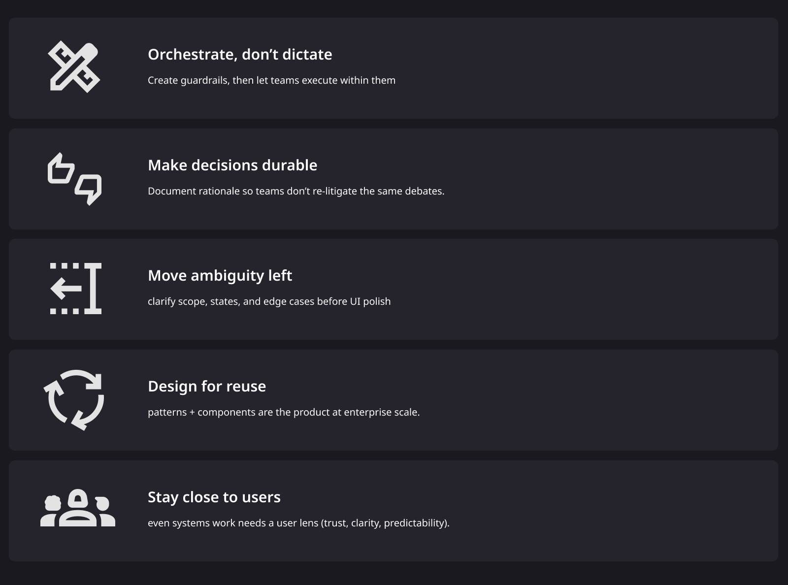 Leadership principles diagram