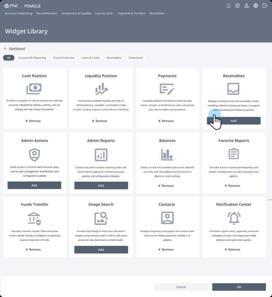 Step 2: Widget library
