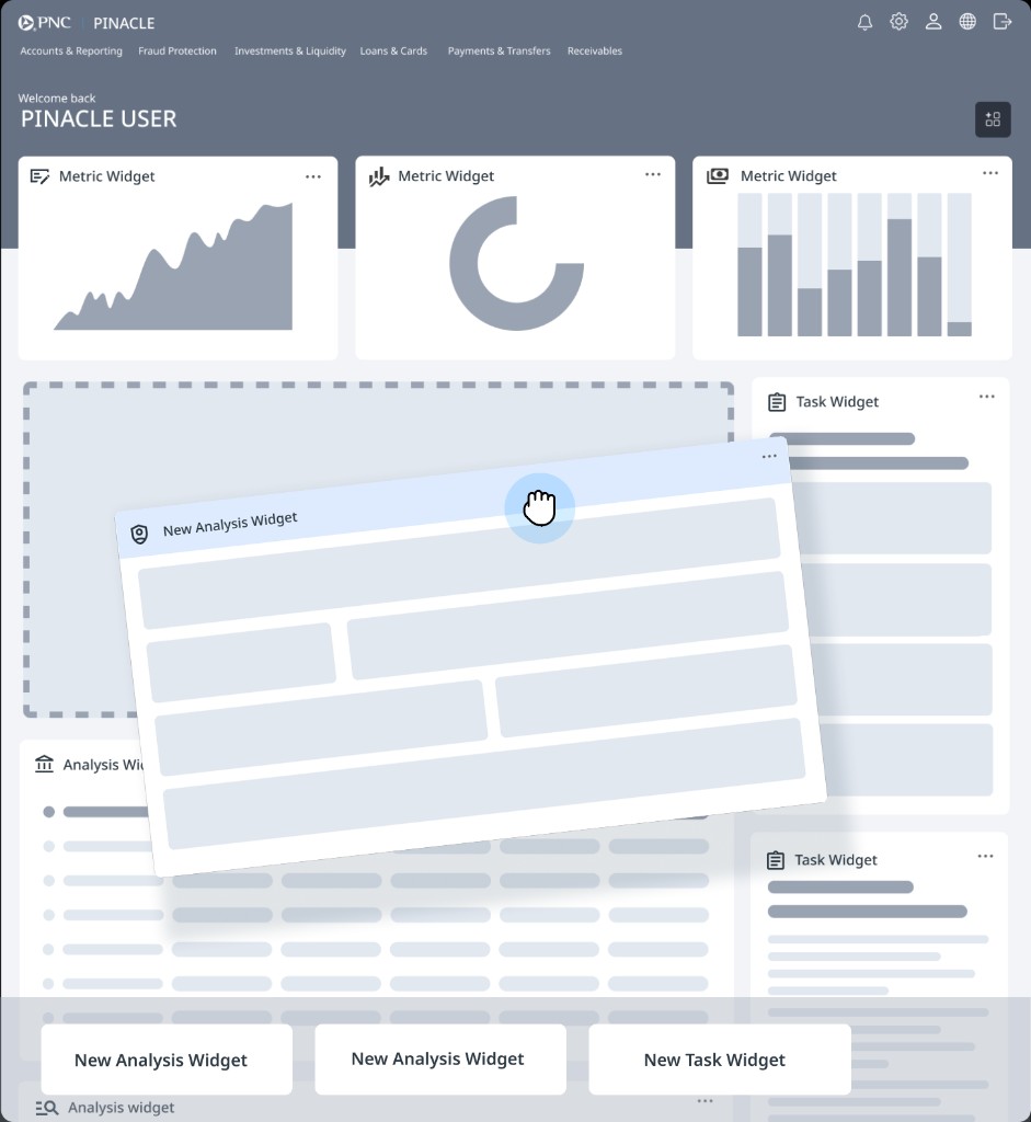Step 3: Drag a widget into the layout